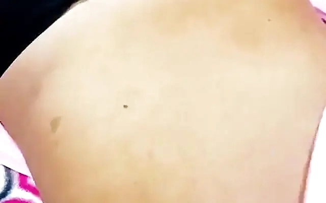 A girl with huge natural tits jerks off a thick cock to her boyfriend in a homemade video