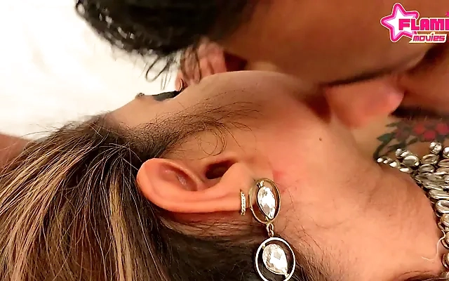 Romantic couple enjoys deepthroat and pussy licking before making love