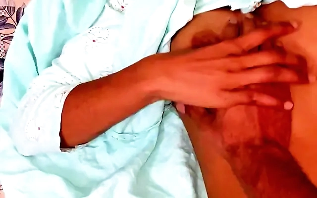 Sexy Chinese brunette Ranako in exciting sex with a horny boyfriend on the bed.