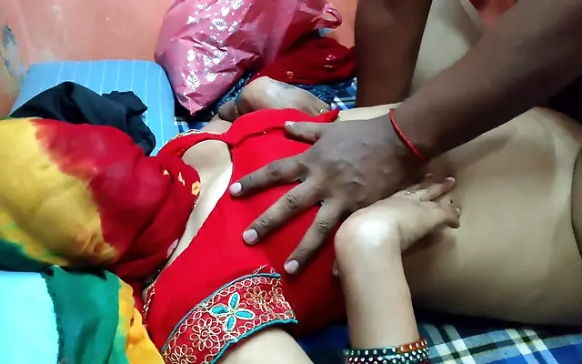 Desi Couple Share Sweet Kisses And Gentle Touches While Standing