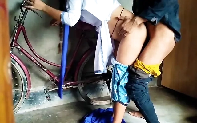 Desi Indian Hot Bhabhi Wearing Sexy Rad Saree Fucking her Hairy Pussy Very Hard in Doggy Style by her husband
